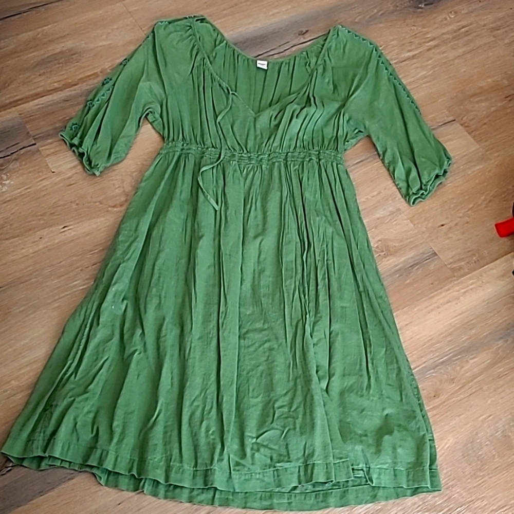 Green spring dress